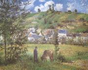 Camille Pissarro Landscape at Chaponval (mk09) china oil painting reproduction